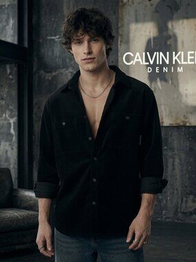 Like New Men's Calvin Klein Corduroy Classic Button-Down Shirt Jacket - Large